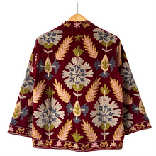 Load image into Gallery viewer, Velvet embroidered Suzani jacket
