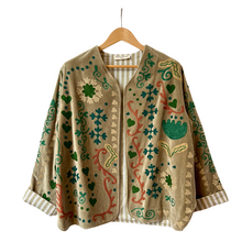 Load image into Gallery viewer, Velvet embroidered peacock jacket
