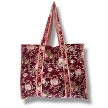 Load image into Gallery viewer, Adeline wood block print bag
