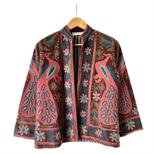 Load image into Gallery viewer, Velvet embroidered peacock jacket
