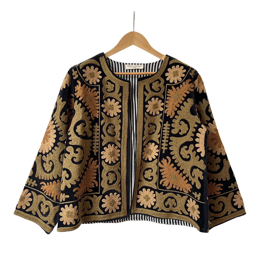 Velvet embroidered Suzani jacket