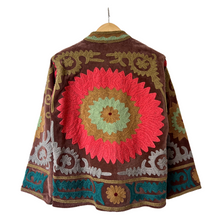 Load image into Gallery viewer, Velvet embroidered Suzani jacket
