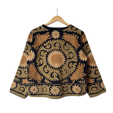 Load image into Gallery viewer, Velvet embroidered Suzani jacket
