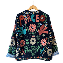 Load image into Gallery viewer, Velvet embroidered peace jacket
