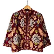 Load image into Gallery viewer, Velvet embroidered Suzani jacket
