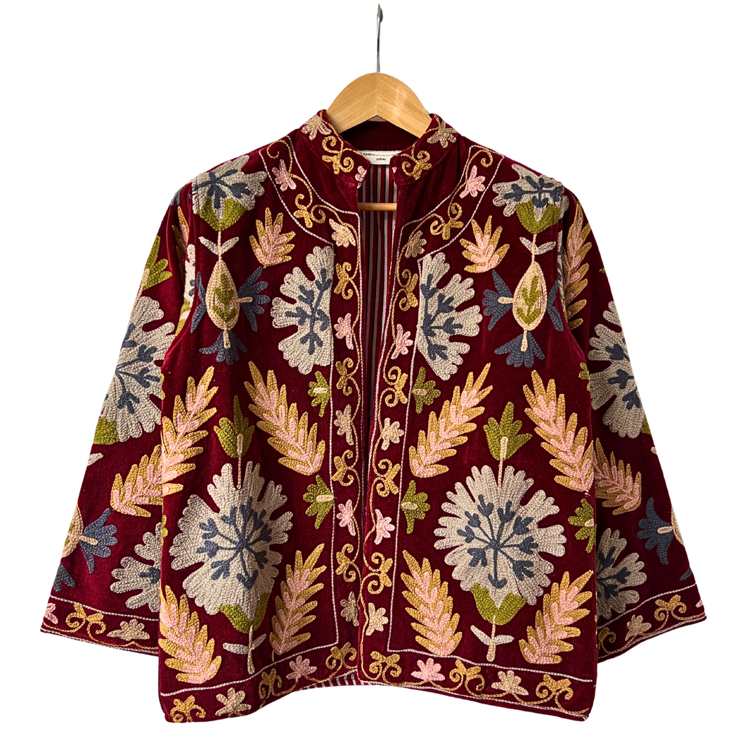 Velvet embroidered Suzani jacket