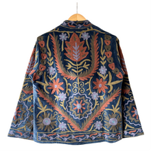 Load image into Gallery viewer, Velvet embroidered Suzani jacket
