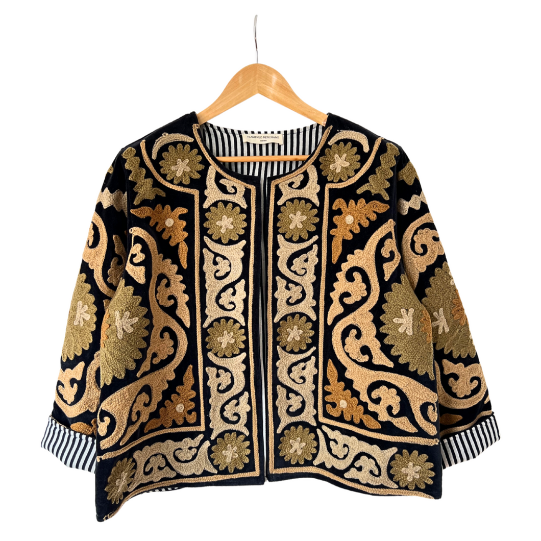 Velvet embroidered Suzani jacket