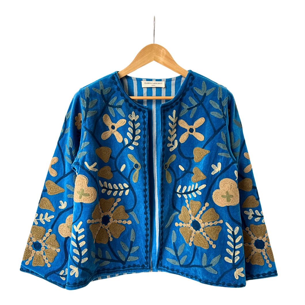 Velvet embroidered jacket
