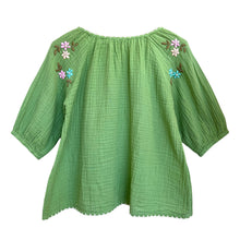 Load image into Gallery viewer, Esmé Hand-Embroidered Cotton Gauze Top 02
