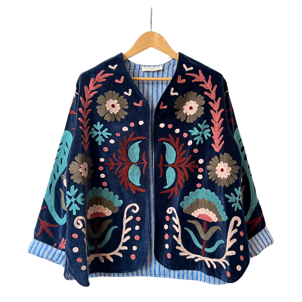 Velvet embroidered love jacket
