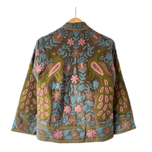 Load image into Gallery viewer, Velvet embroidered peacock jacket
