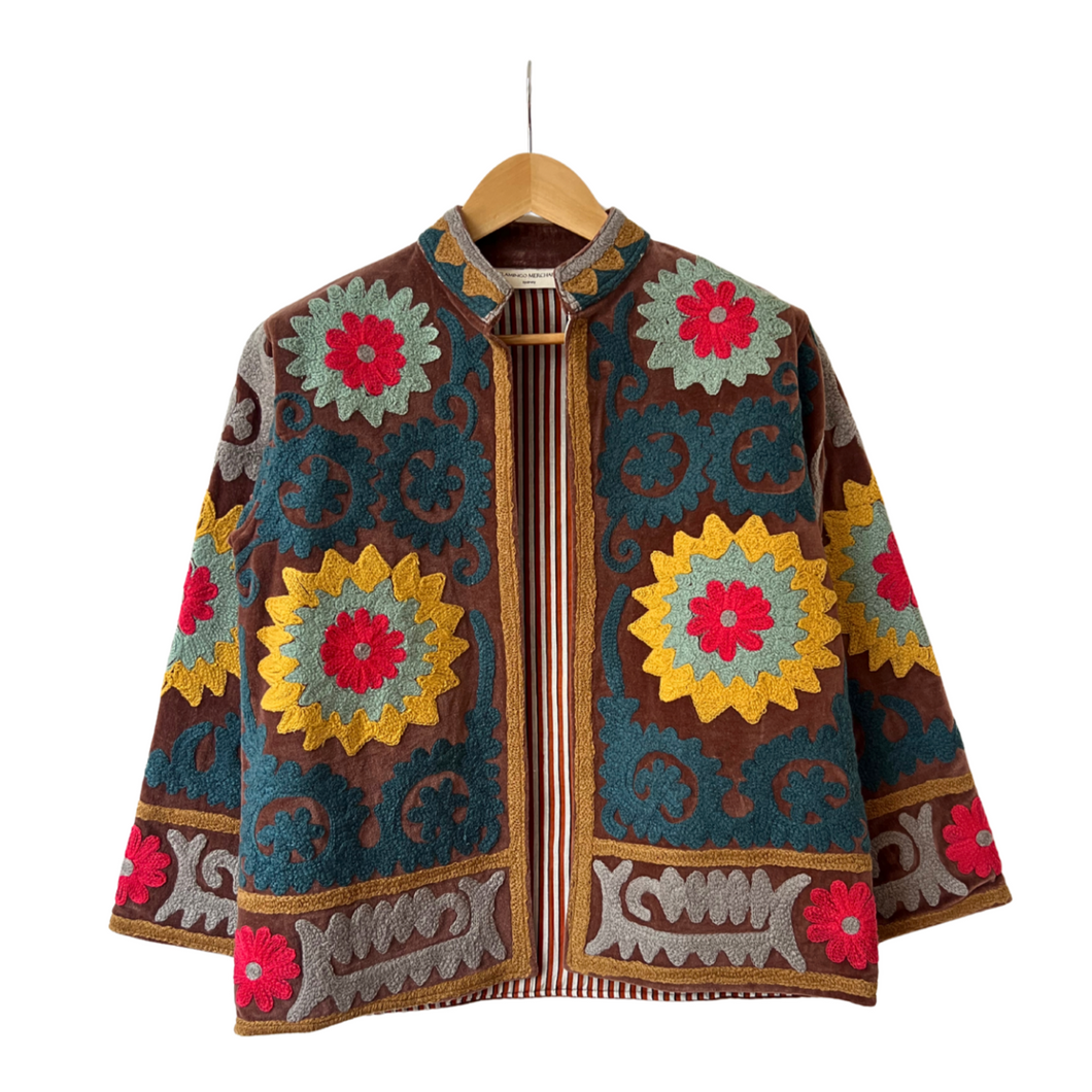 Velvet embroidered Suzani jacket