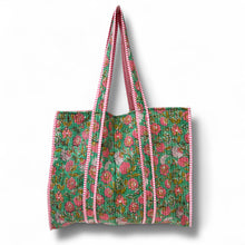 Load image into Gallery viewer, Adeline wood block print bag
