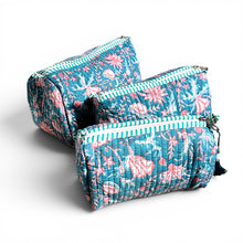 Load image into Gallery viewer, Woodblock print wash bag 10
