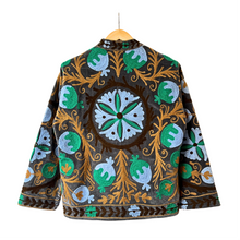 Load image into Gallery viewer, Velvet embroidered Suzani jacket
