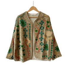Load image into Gallery viewer, Velvet embroidered peacock jacket
