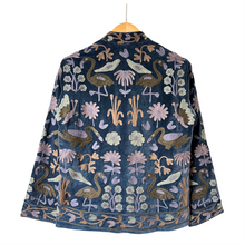 Load image into Gallery viewer, Velvet embroidered flamingo jacket

