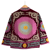 Load image into Gallery viewer, Velvet embroidered Suzani jacket
