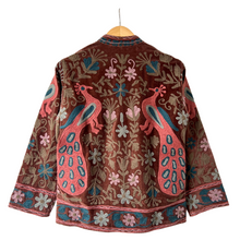 Load image into Gallery viewer, Velvet embroidered peacock jacket

