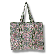 Load image into Gallery viewer, Adeline wood block print bag
