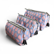 Load image into Gallery viewer, Woodblock print wash bag 08
