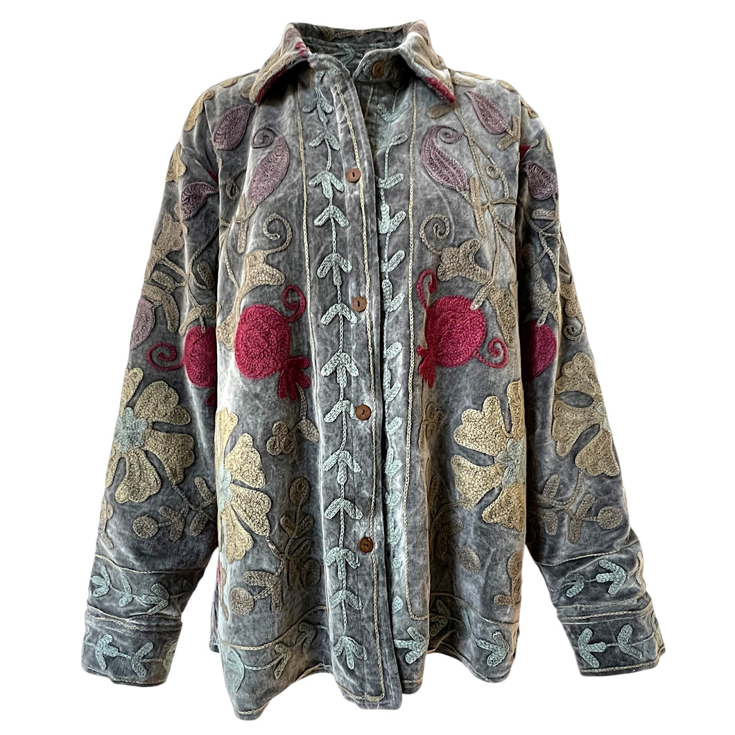 Ravi velvet shirt jacket