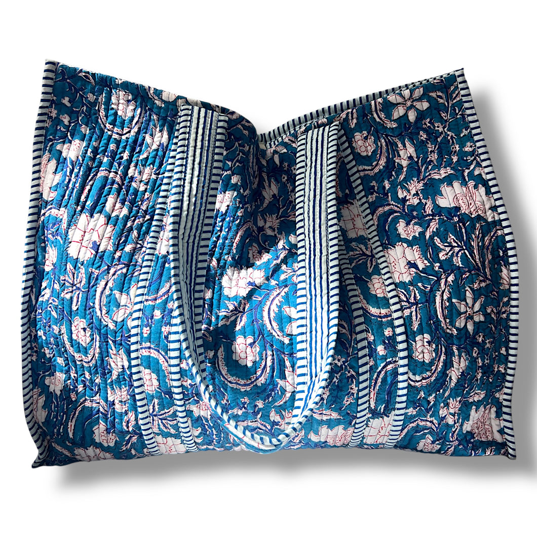 Adeline wood block print bag