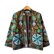 Load image into Gallery viewer, Velvet embroidered Suzani jacket

