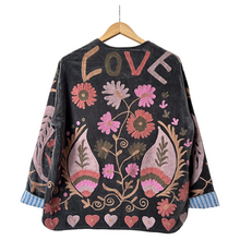 Load image into Gallery viewer, Velvet embroidered love jacket
