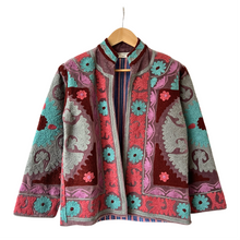 Load image into Gallery viewer, Velvet embroidered Suzani jacket
