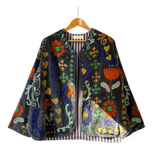 Load image into Gallery viewer, Freya velvet jacket peacock 64
