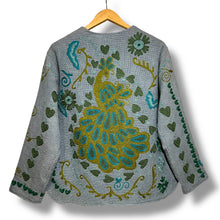 Load image into Gallery viewer, Hemp embroidered peacock jacket
