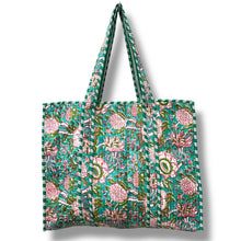 Load image into Gallery viewer, Adeline wood block print bag
