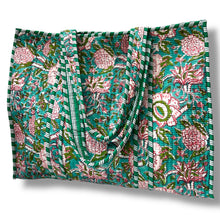 Load image into Gallery viewer, Adeline wood block print bag

