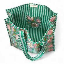 Load image into Gallery viewer, Adeline wood block print bag
